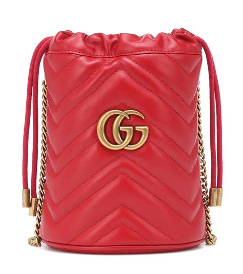 Gucci GG Marmont mini bucket bag 小水桶開箱與評測 .